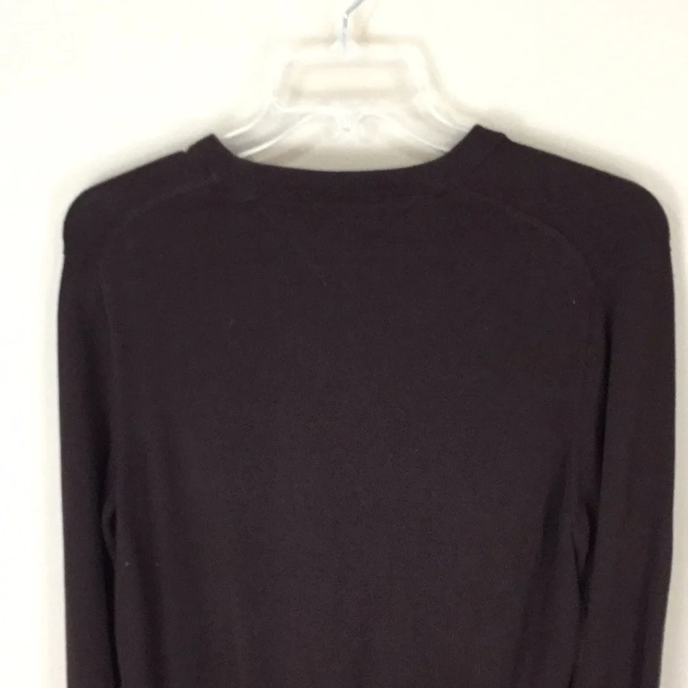 Tommy Hilfiger Brown V-neck Cotton Sweater Size Medium